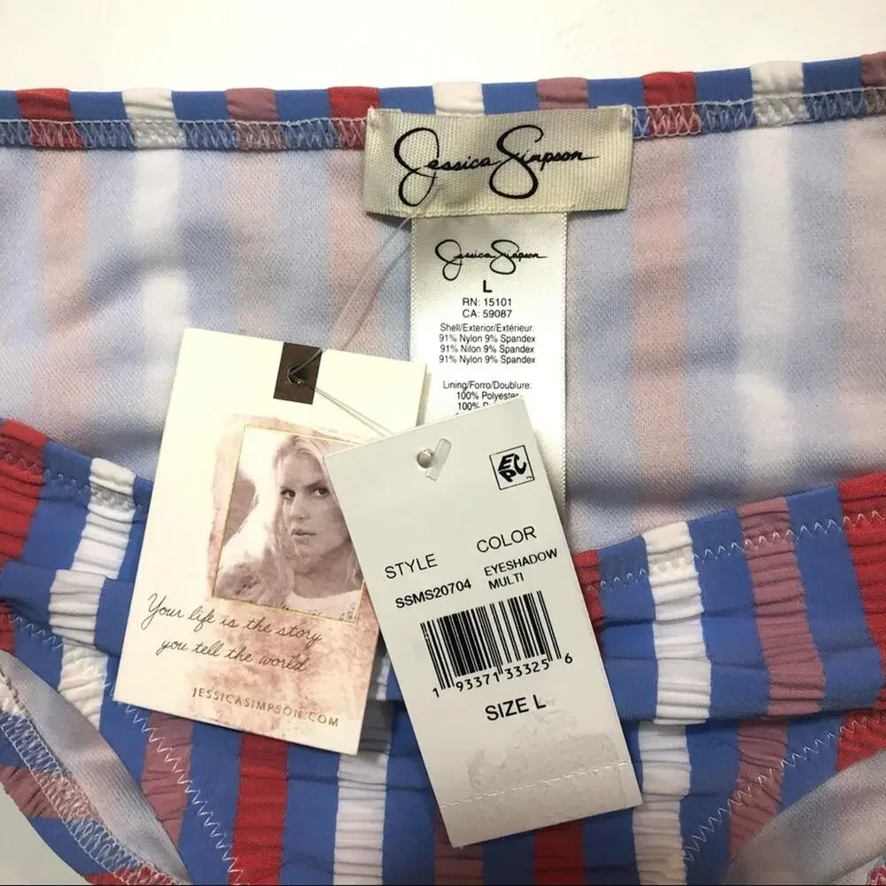 Jessica Simpson Ribbed Hipster Swim Bottoms